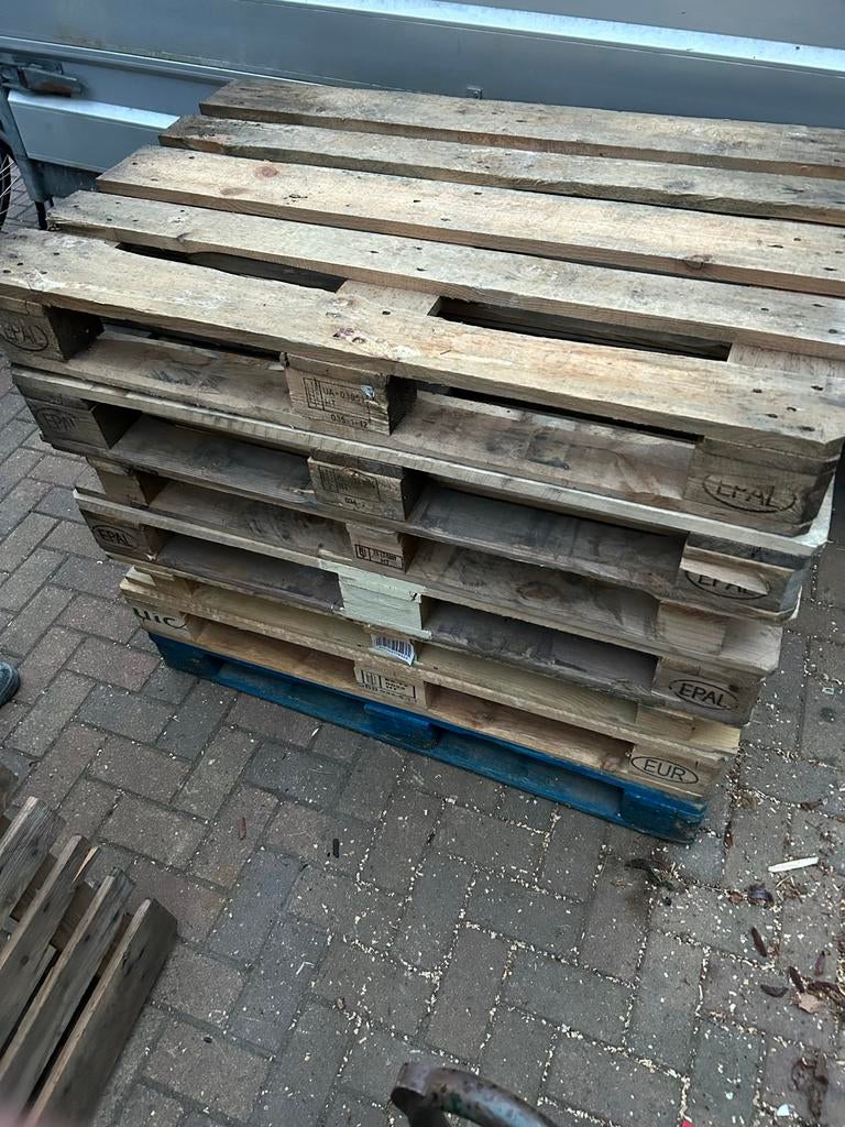 7 gebruikte Euro pallets, Ophalen, Gebruikt
