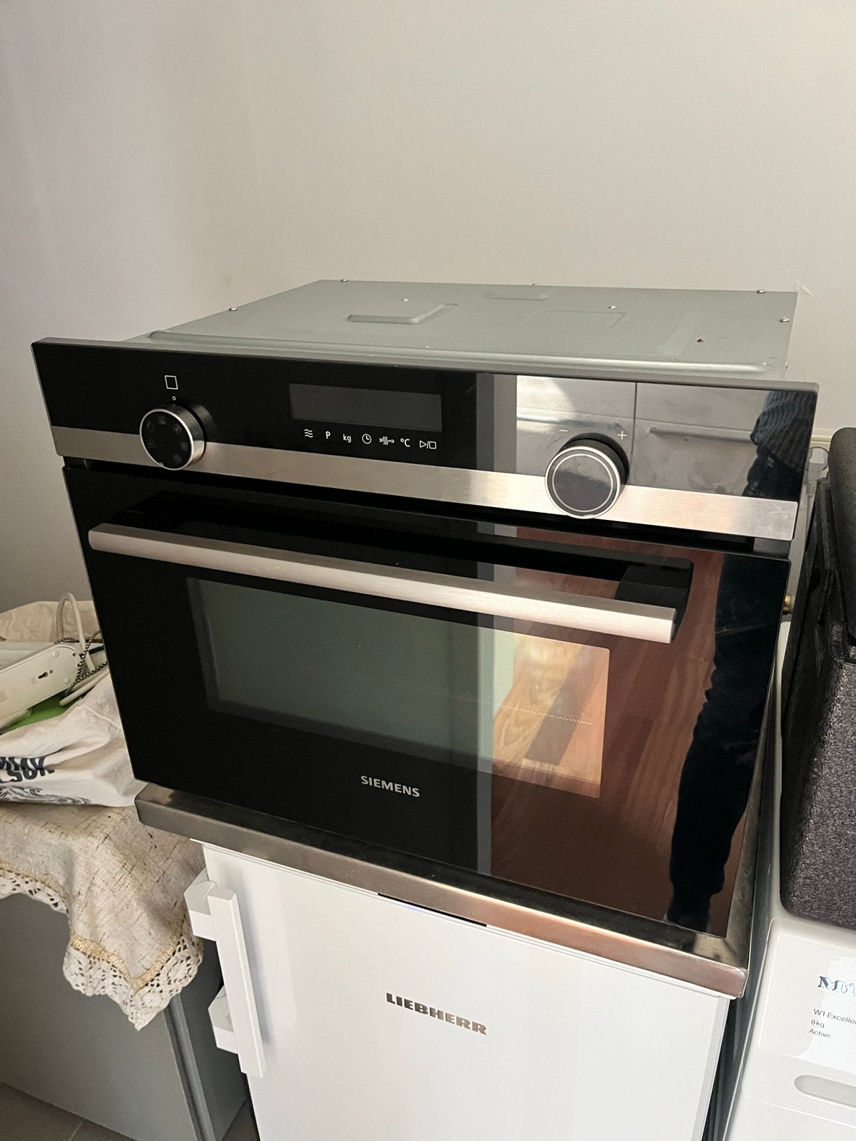 Compacte Magnetron oven (inbouw), Witgoed en Apparatuur, Ophalen, 45 tot 50 cm, Hete lucht, Siemens