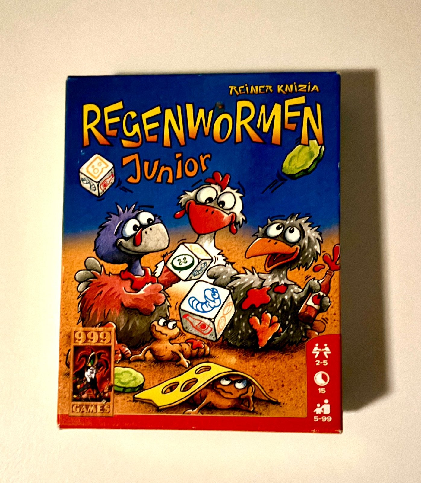 Regenwormen Junior - Zo goed als nieuw, Drie of vier spelers, Ophalen of Verzenden, Zo goed als nieuw, Reisspel