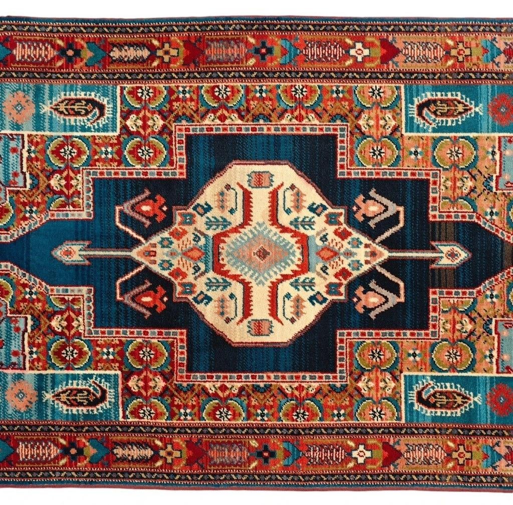 Vintage oosters wol Karian vloerkleed Nomad LDP 118x196cm, Huis en Inrichting, Stoffering | Tapijten en Kleden, 100 tot 150 cm