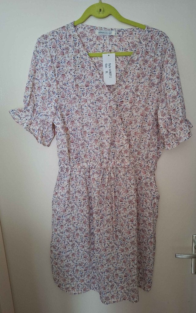 Nieuwe jurk tuniek Azzurro met V-hals XL, Kleding | Dames, Jurken, Azzurro, Overige kleuren, Maat 46/48 (XL) of groter, Nieuw