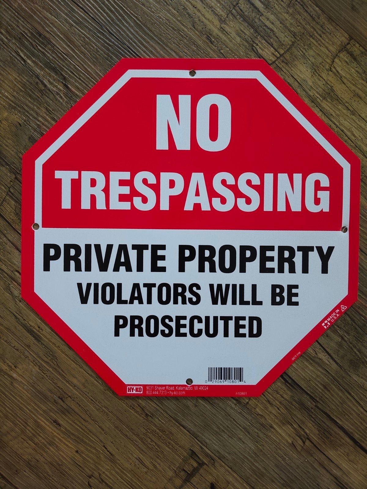 No Trespassing Sign, Ophalen of Verzenden, Nieuw, Reclamebord