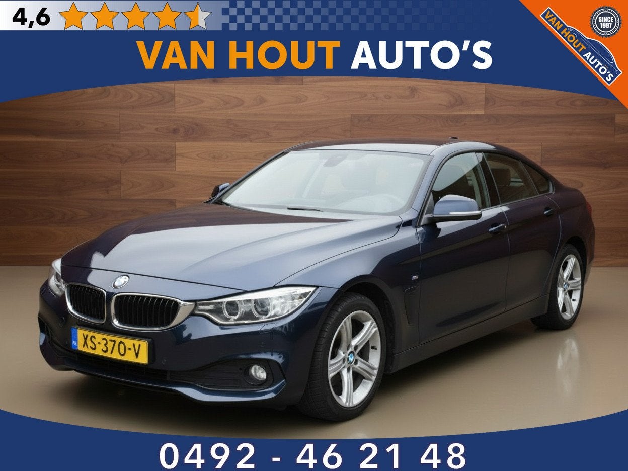 BMW 4 Serie Gran Coupé 418d Business | NAVI | TREKHAAK, Auto's, 745 kg, 4 cilinders, Blauw, 1465 kg