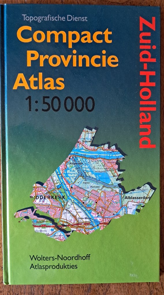 Compacte (topografische) atlas van Zuid-Holland, Boeken, Overige atlassen, Ophalen of Verzenden, Zo goed als nieuw, 1800 tot 2000