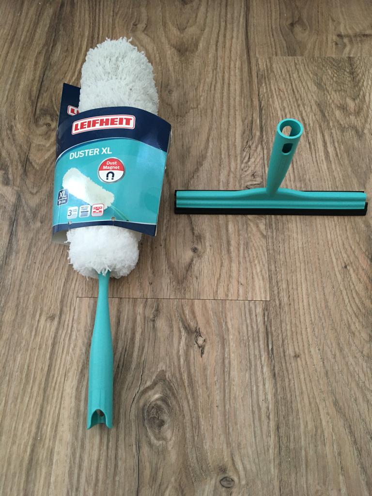 Leifheit duster XL + raamwisser - NIEUW, Huis en Inrichting, Schoonmaakartikelen, Ophalen