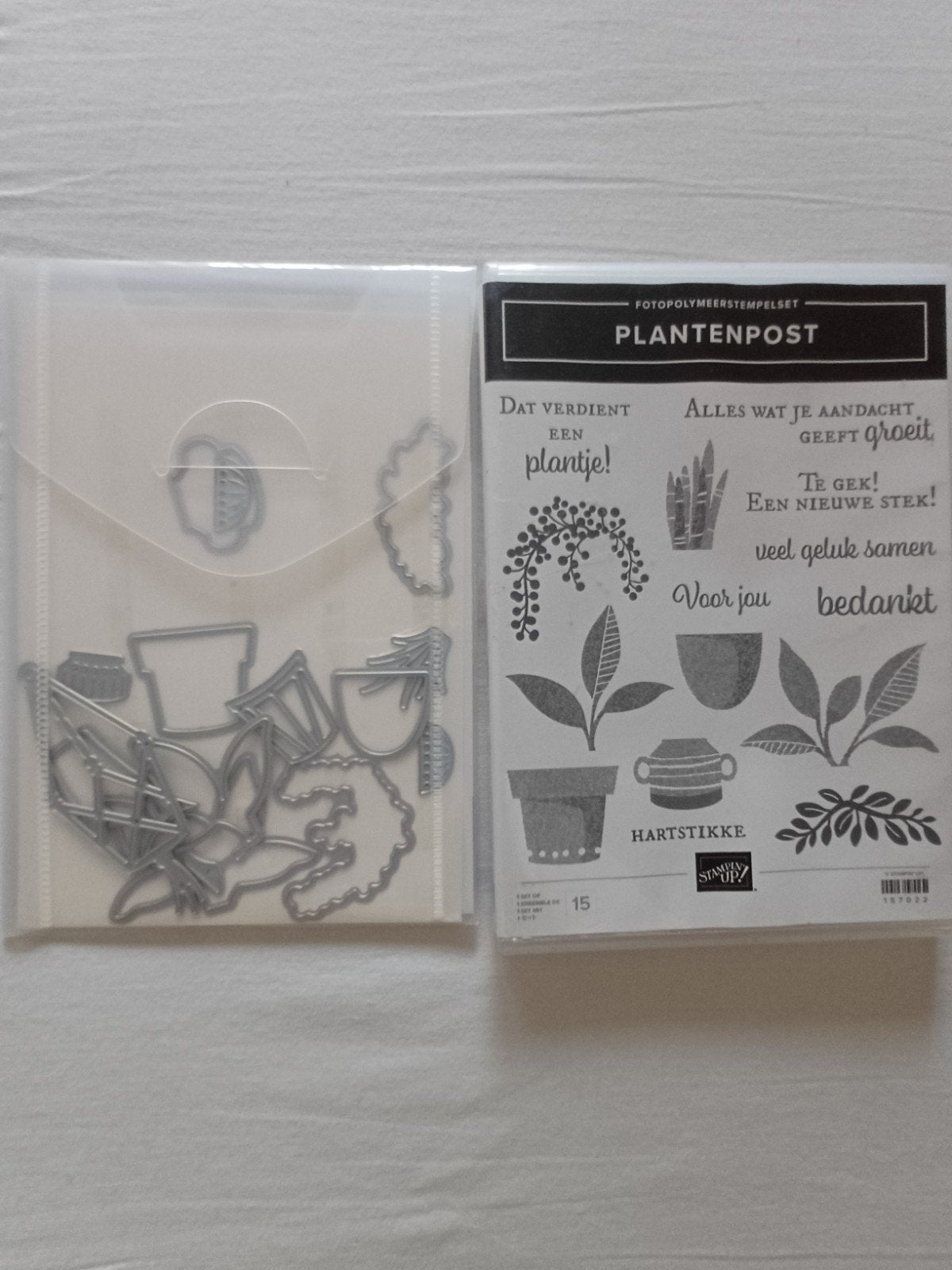 Stampin' Up! Plantenpost stempelset en snijmallen, Ophalen of Verzenden, Gebruikt
