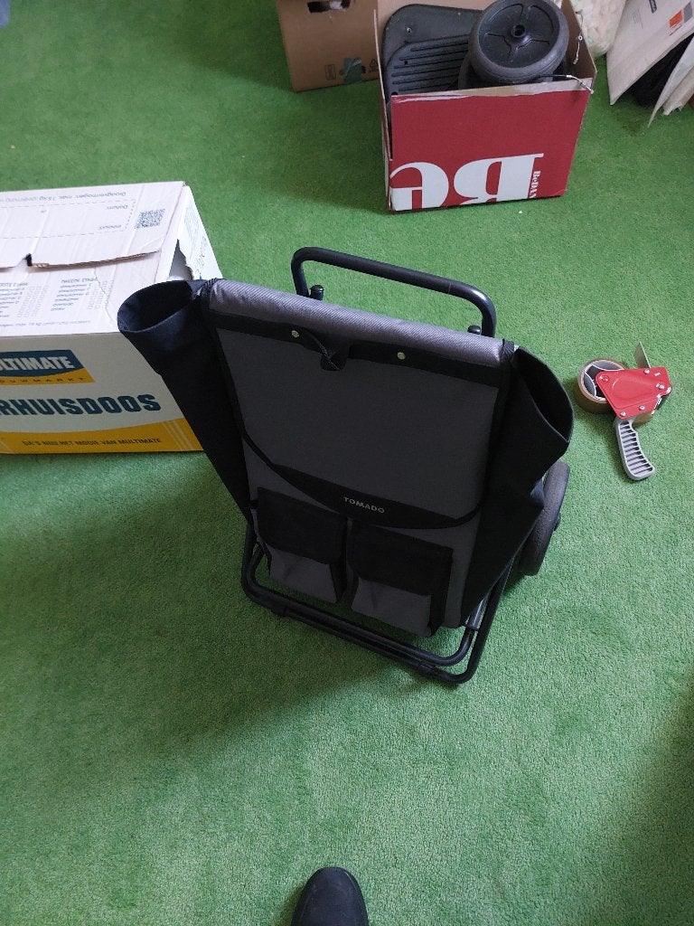 1 boodschappen kar inklapbaar, Ophalen of Verzenden, Zo goed als nieuw, Zwart, Textiel