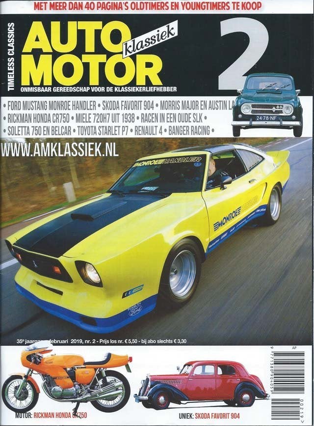 AMK 2 2019 : Ford Mustang II - Renault 4 - Morris - Austin, Ophalen of Verzenden, Gelezen, Algemeen