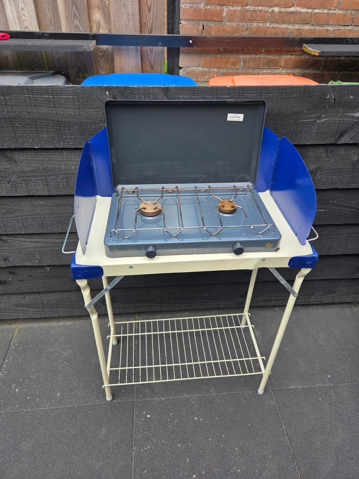 Gaskookplaat incl tafel, Ophalen of Verzenden, Campingtafel