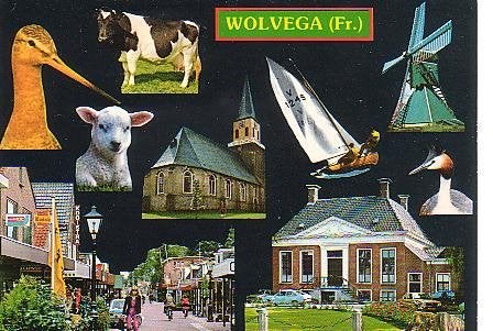 Ansichtkaart 	Wolvega	9-luik, Verzenden, 1960 tot 1980, Ongelopen, Friesland