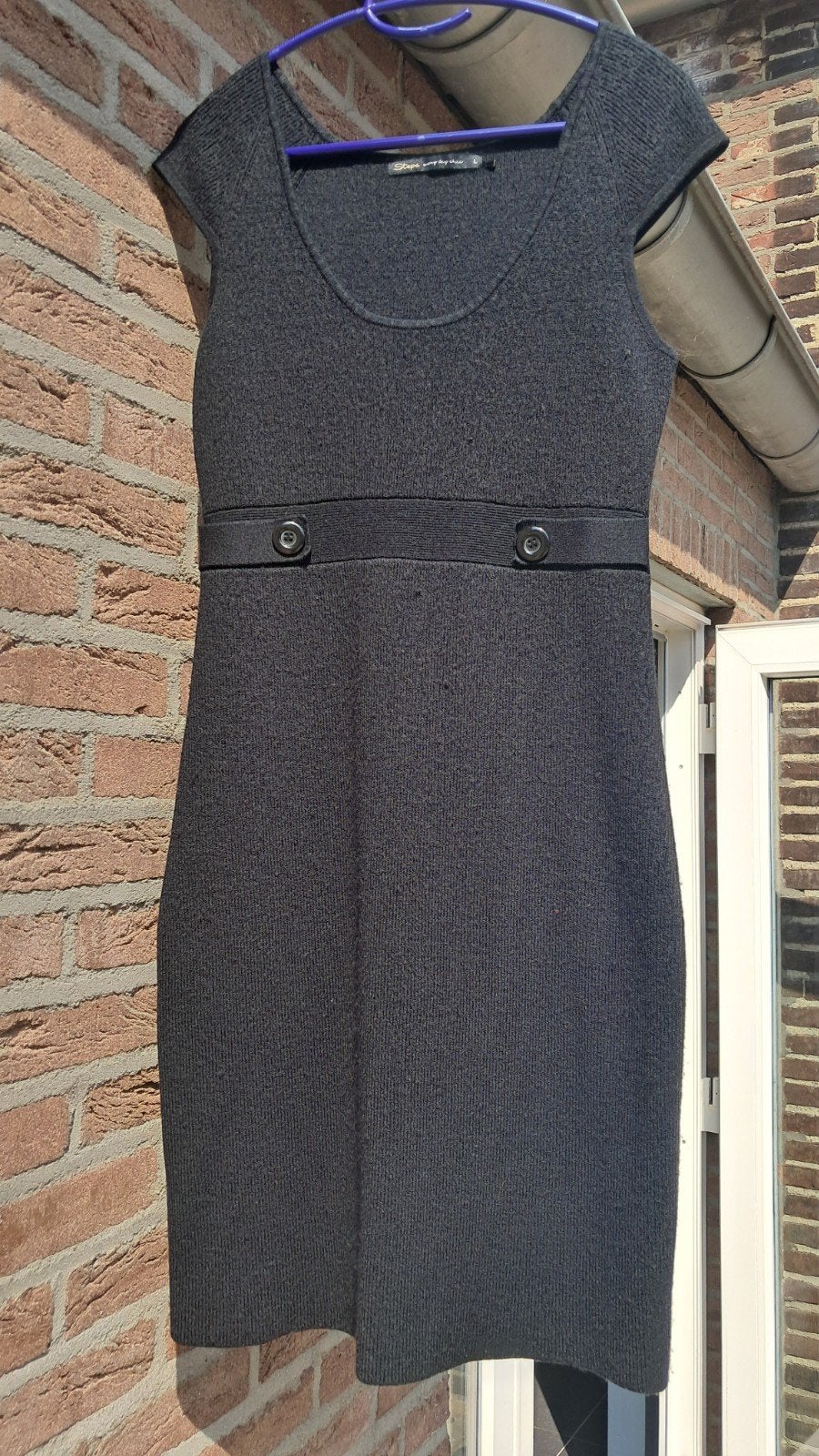 Steps every day chic. Maat L. Jurk, tuniek. Meer jurken t.k., Zwart, Maat 42/44 (L), Ophalen of Verzenden, Knielengte