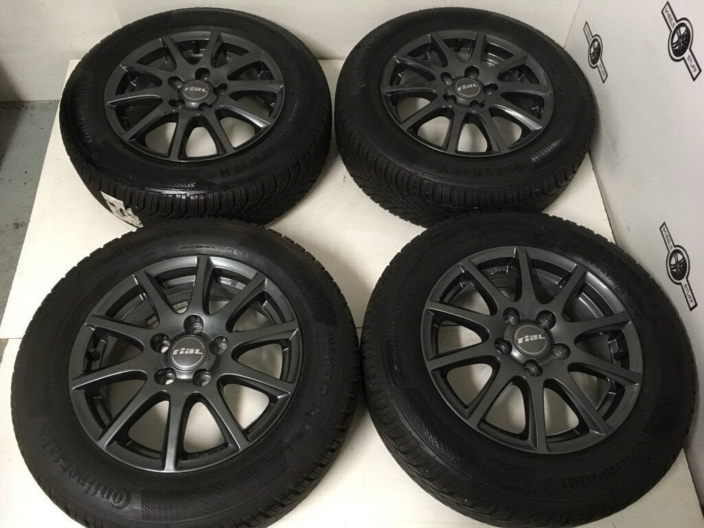 Rial Lichtmetaal velgen 15"inch winterbanden 5x112 Audi VW, Ophalen, Gebruikt, 15 inch, Banden en Velgen