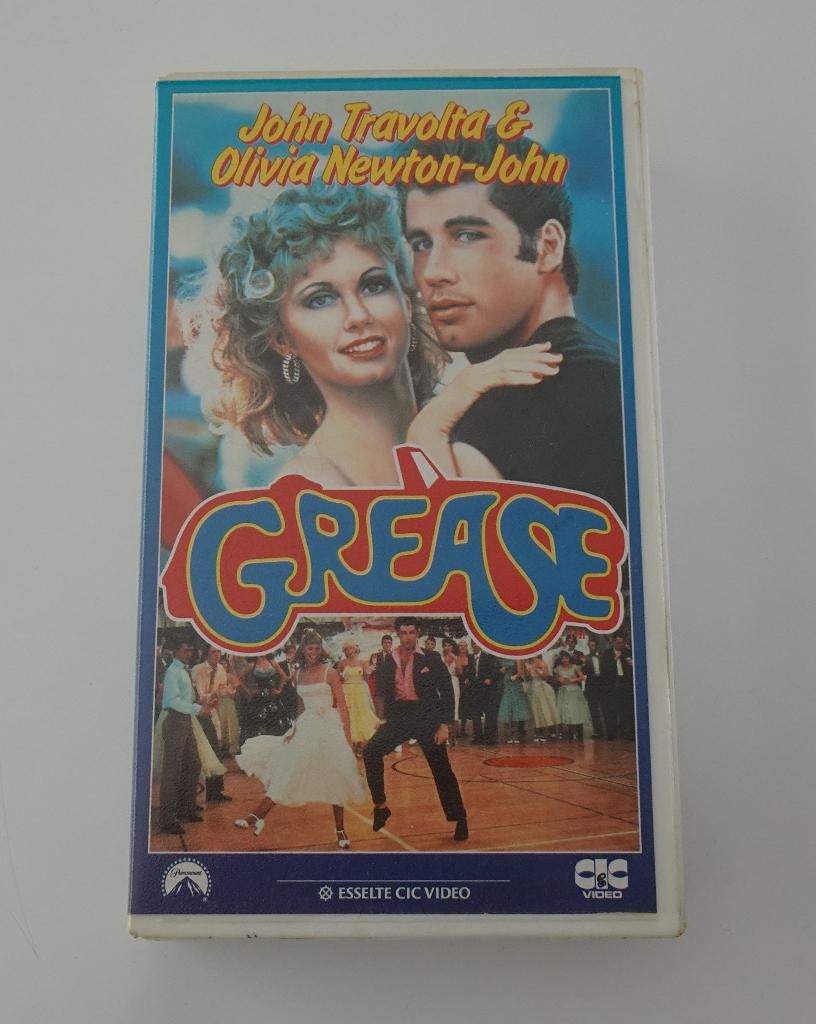Grease - Film op VHS uit 1978, Alle leeftijden, Ophalen, Zo goed als nieuw