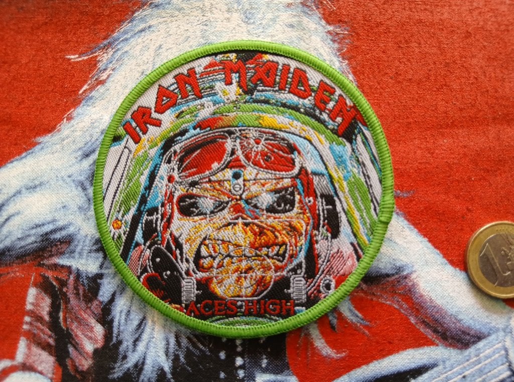 Iron Maiden prschtige  Aces High patch 342 limited edition, Verzamelen, Ophalen of Verzenden, Nieuw, Kleding