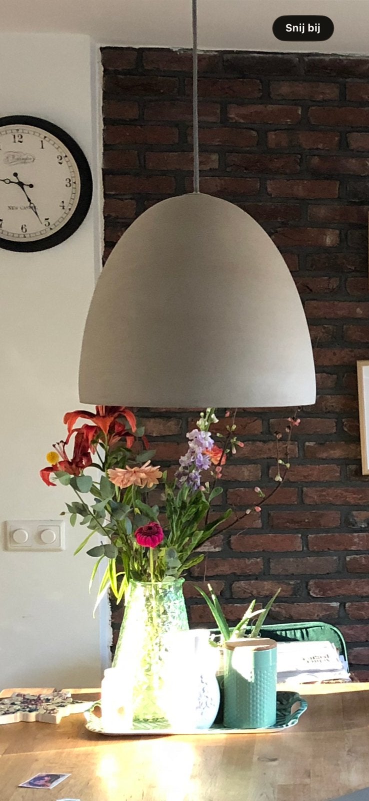 Lamp betonlook, Ophalen of Verzenden, Zo goed als nieuw