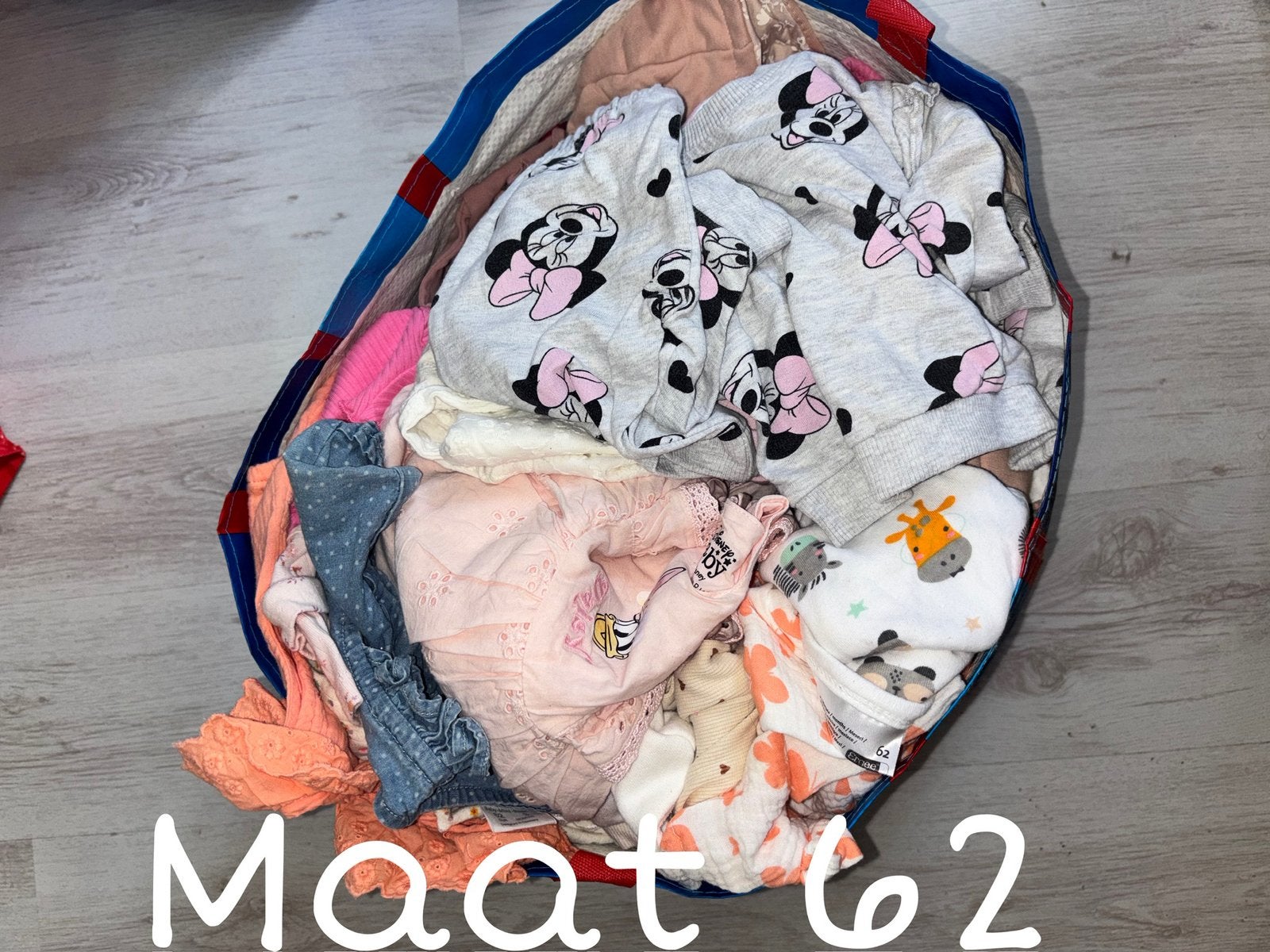 Volle bigshopper met meisjeskleding maat 62, Ophalen, Zo goed als nieuw, Maat 62