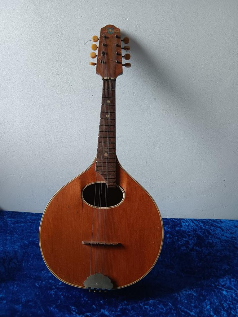 Vintage Venlonia Mandoline - Platte Achterkant, Druppelvorm, Muziek en Instrumenten, Snaarinstrumenten | Mandolines, Ophalen of Verzenden