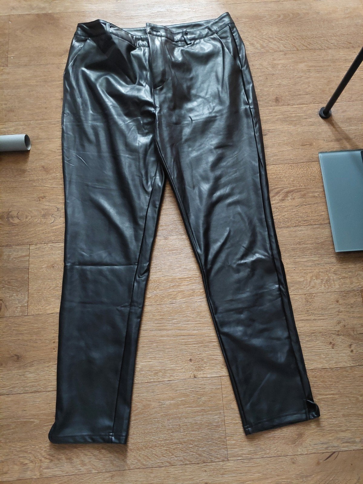 Chica's Mode Zwarte Faux Leren Broek Maat XXL, Kleding | Dames, Ophalen, Zwart, Maat 46/48 (XL) of groter, Nieuw