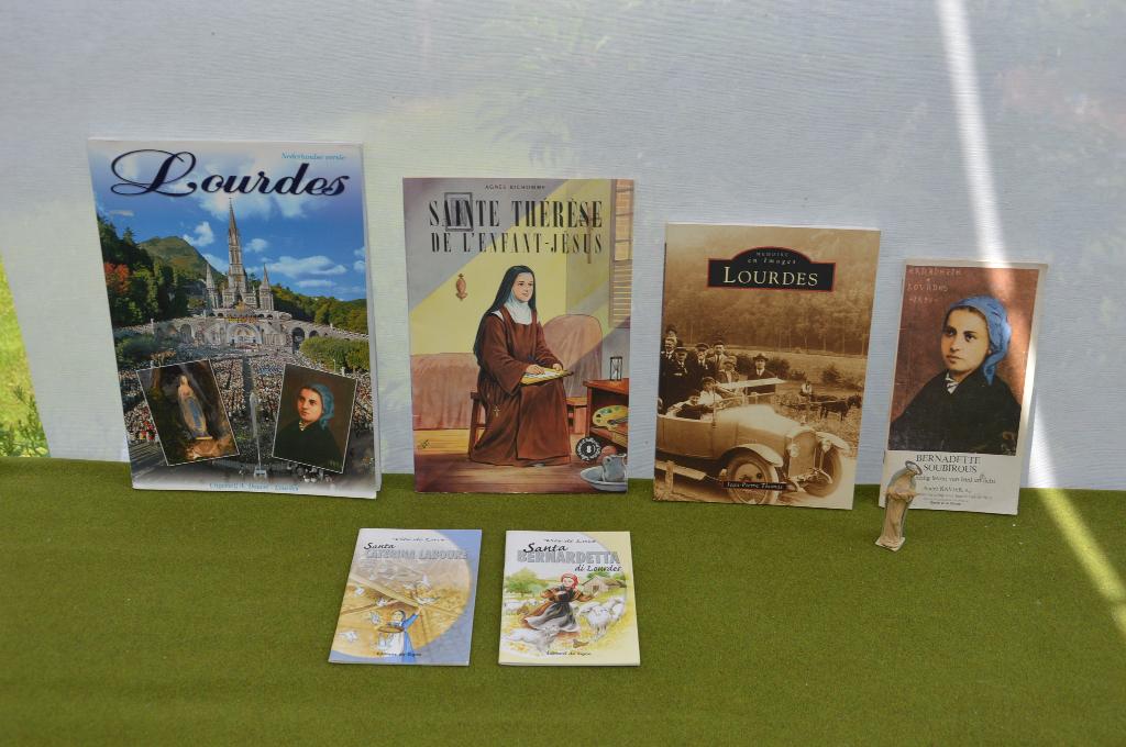 religie: 6 vintage Lourdes boeken, boekjes vanaf 1951, Frans, Antiek en Kunst, Antiek | Religie, Ophalen of Verzenden