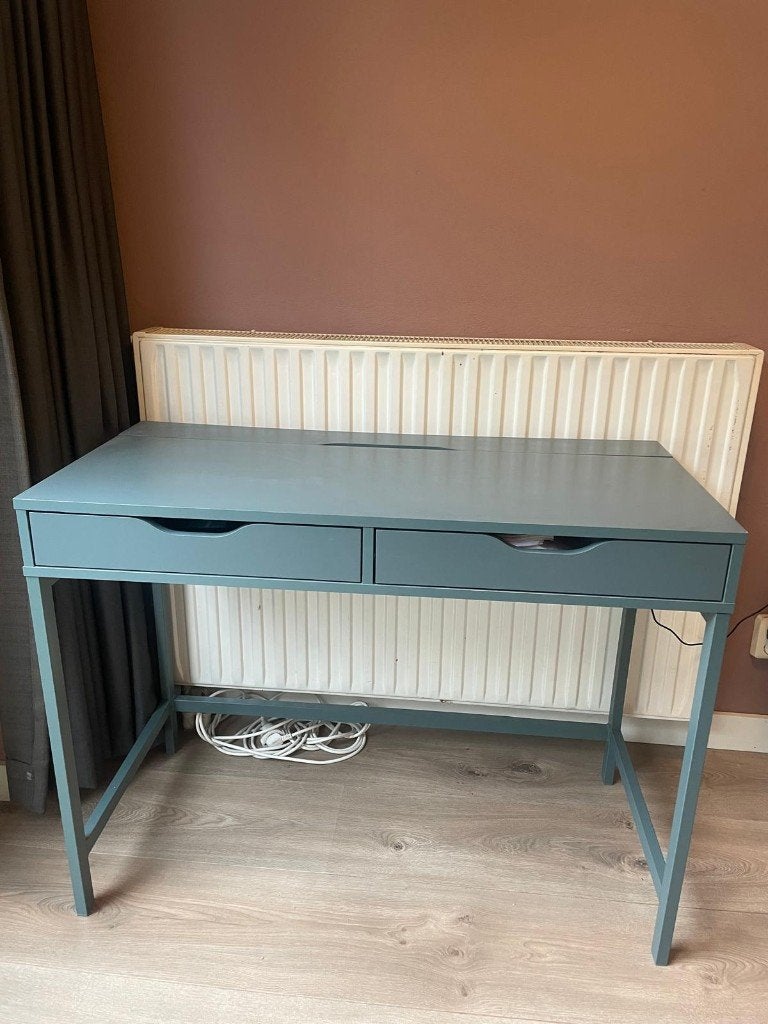 ALEX bureau blauw, Ophalen, Met lades, 48 cm, Zo goed als nieuw