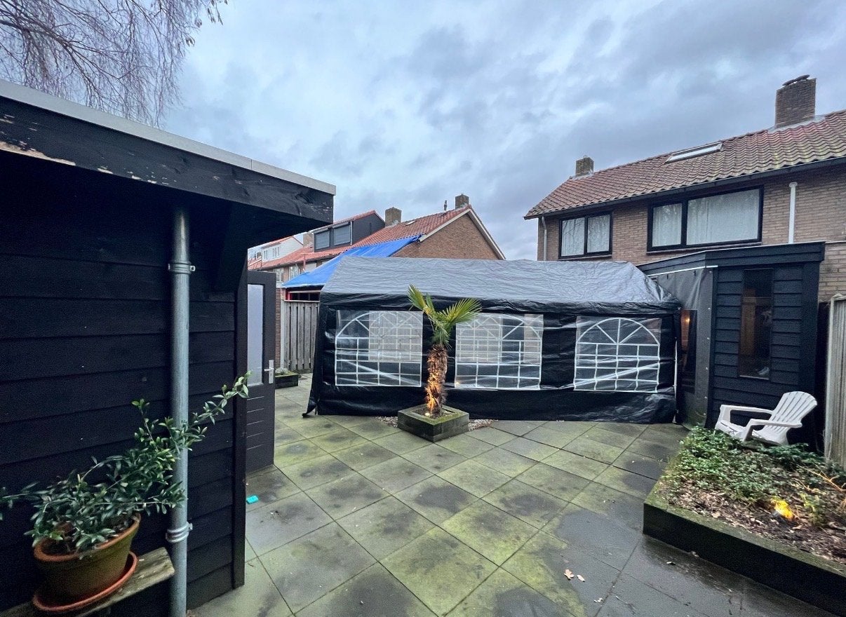 Stevige partytent 6x3m met dikke buizen en 6 ramen, Ophalen, Gebruikt, Partytent, 2 meter of meer