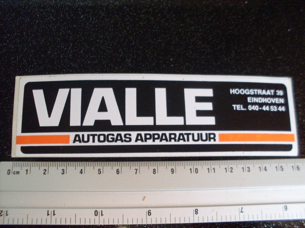 sticker vialle autogas apparatuur eindhoven logo, Verzenden, Zo goed als nieuw, Bedrijf of Vereniging