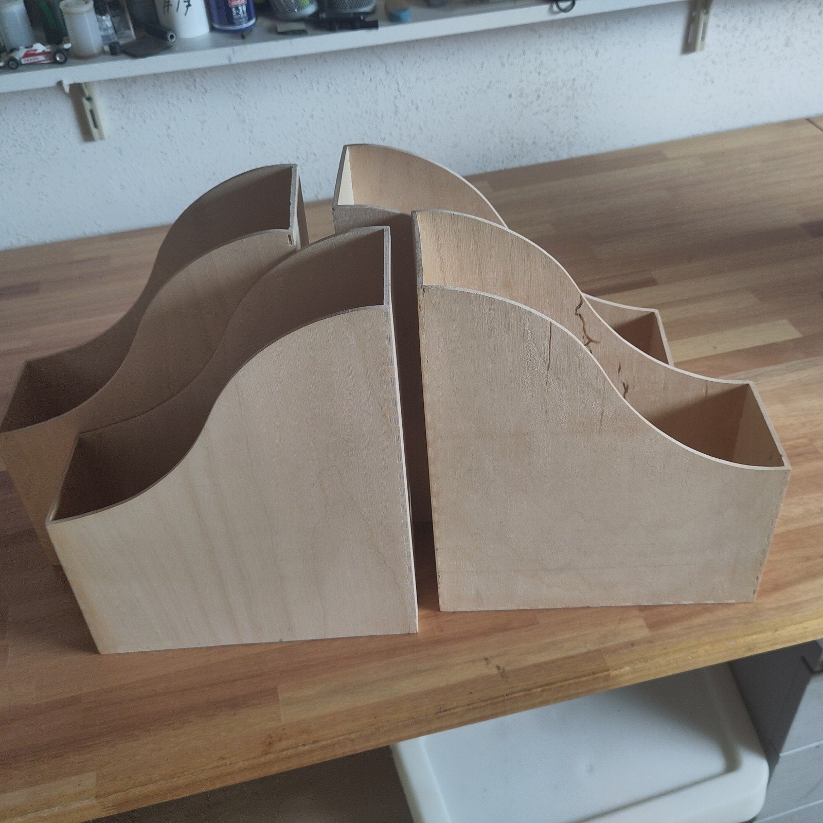 4x houten lectuurbak / tijdschriftenhouder IKEA bak, Ophalen, Lectuurbak, Zo goed als nieuw, Hout