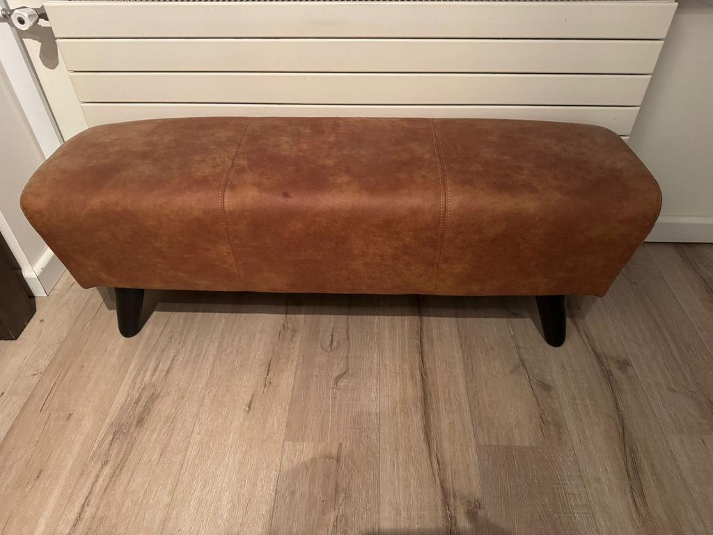 KLEIN BANKJE GESTOFFEERD, Ophalen, Minder dan 50 cm, 125 cm of meer, Zo goed als nieuw