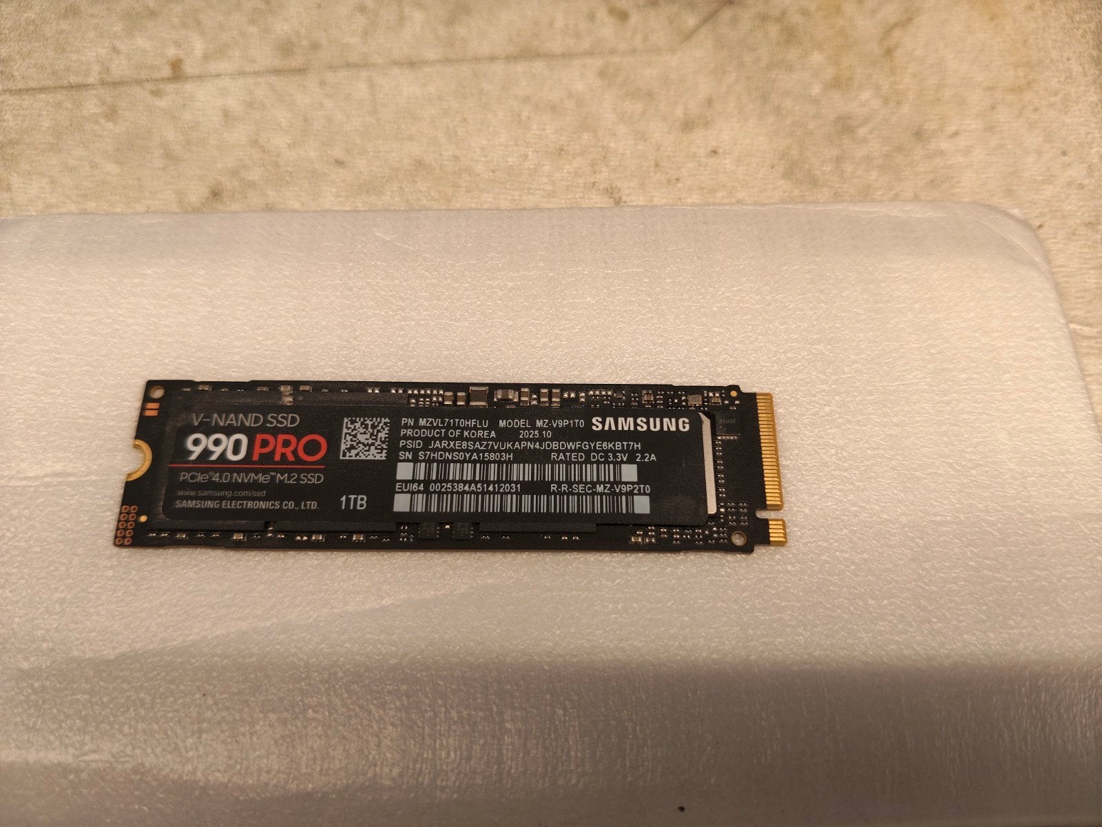 Samsung 990 PRO 1TB NVMe SSD - als nieuw checkdisk geeft100%, Computers en Software, Harde schijven, Ophalen, Intern, Samsung 990 Pro
