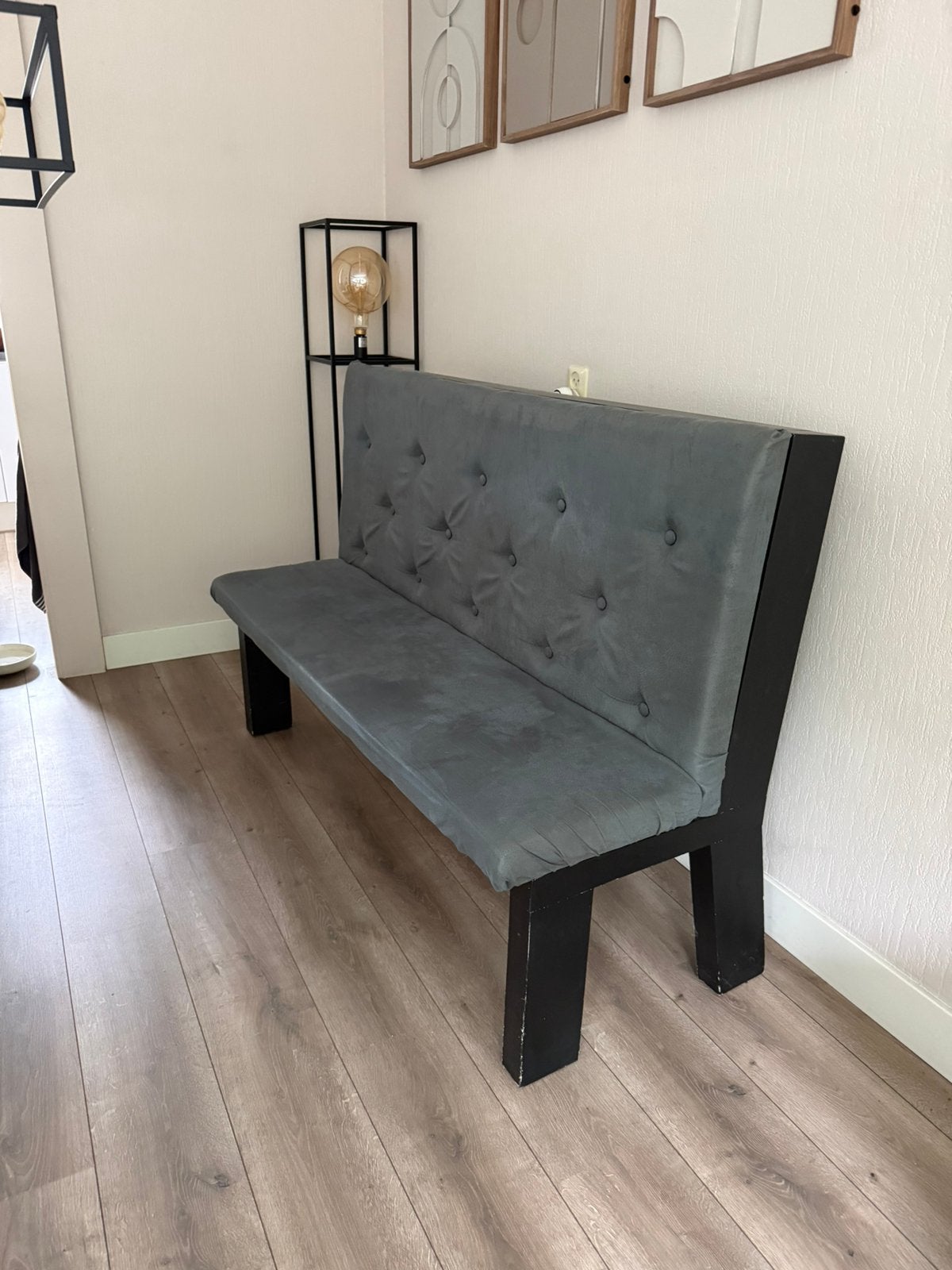 Eettafel bank, Huis en Inrichting, Tafels | Eettafels, Ophalen, Gebruikt, Rechthoekig, 50 tot 100 cm