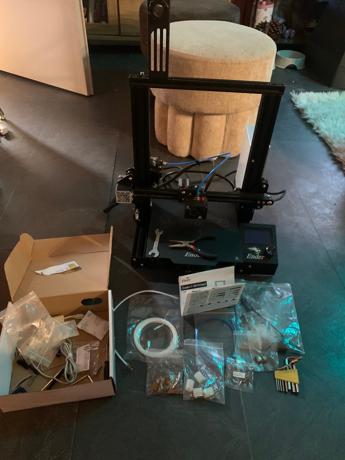 3D printer ender-3 + gereedschap en reserveonderdelen, Computers en Software, Ophalen, Gebruikt, Filament
