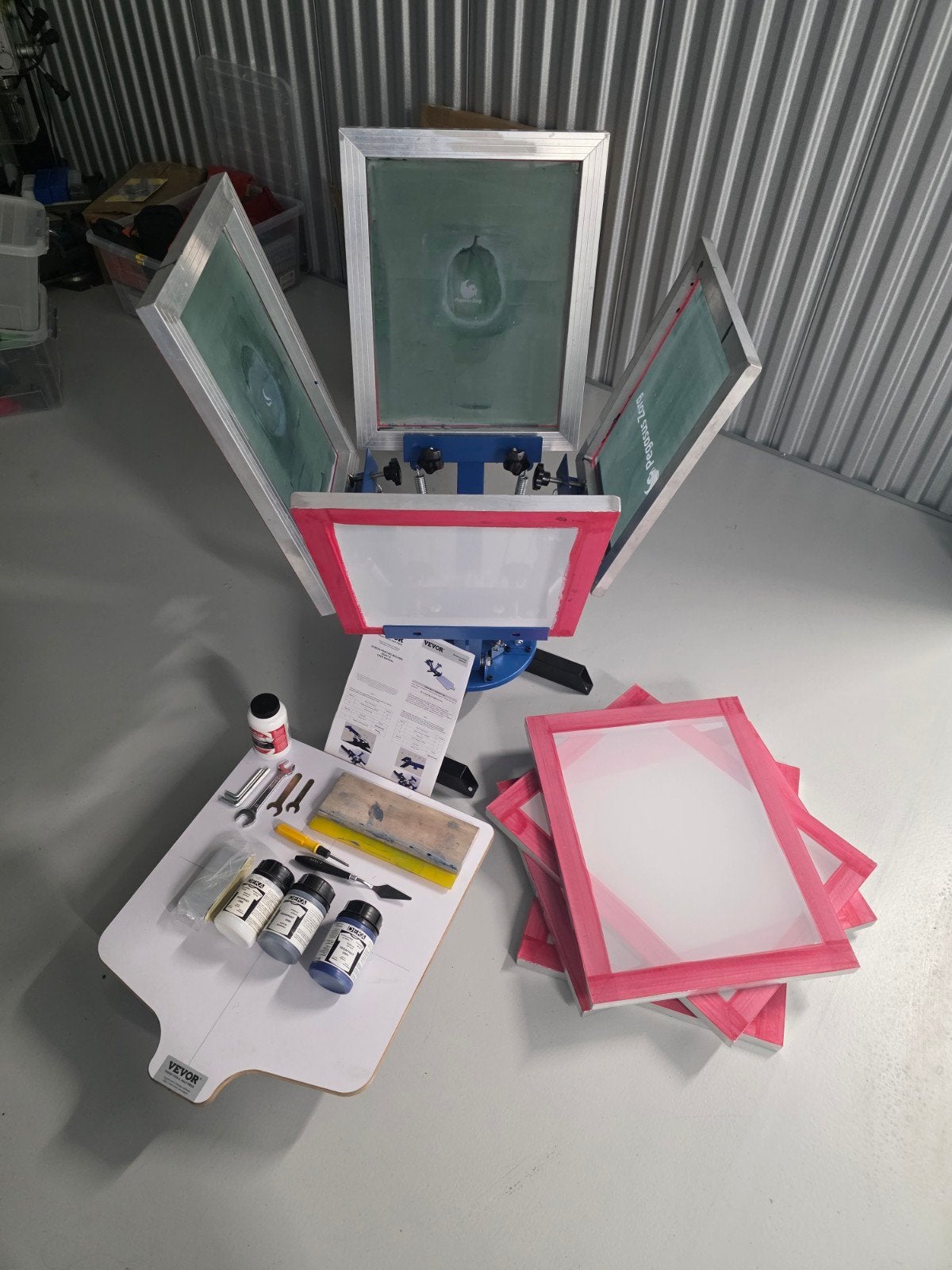 Vevor Zeefdruk Machine Kit - 4 Kleuren 1 Station, Ophalen, Zo goed als nieuw