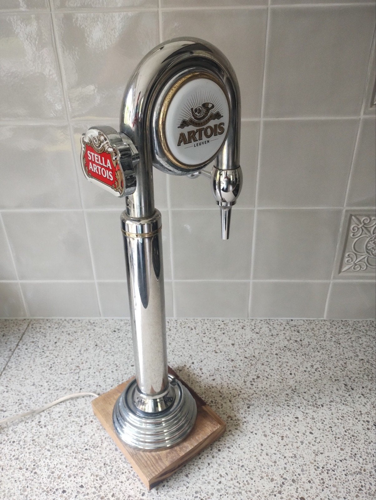Originele Engelse Stella Artois biertap met verlichting, Ophalen of Verzenden, Overige merken