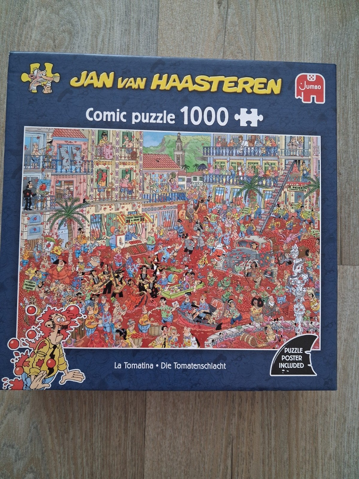 Jan van Haasterenpuzzel 'De Tomatenslacht' 1000 stukjes, Ophalen of Verzenden, 500 t/m 1500 stukjes, Zo goed als nieuw, Legpuzzel