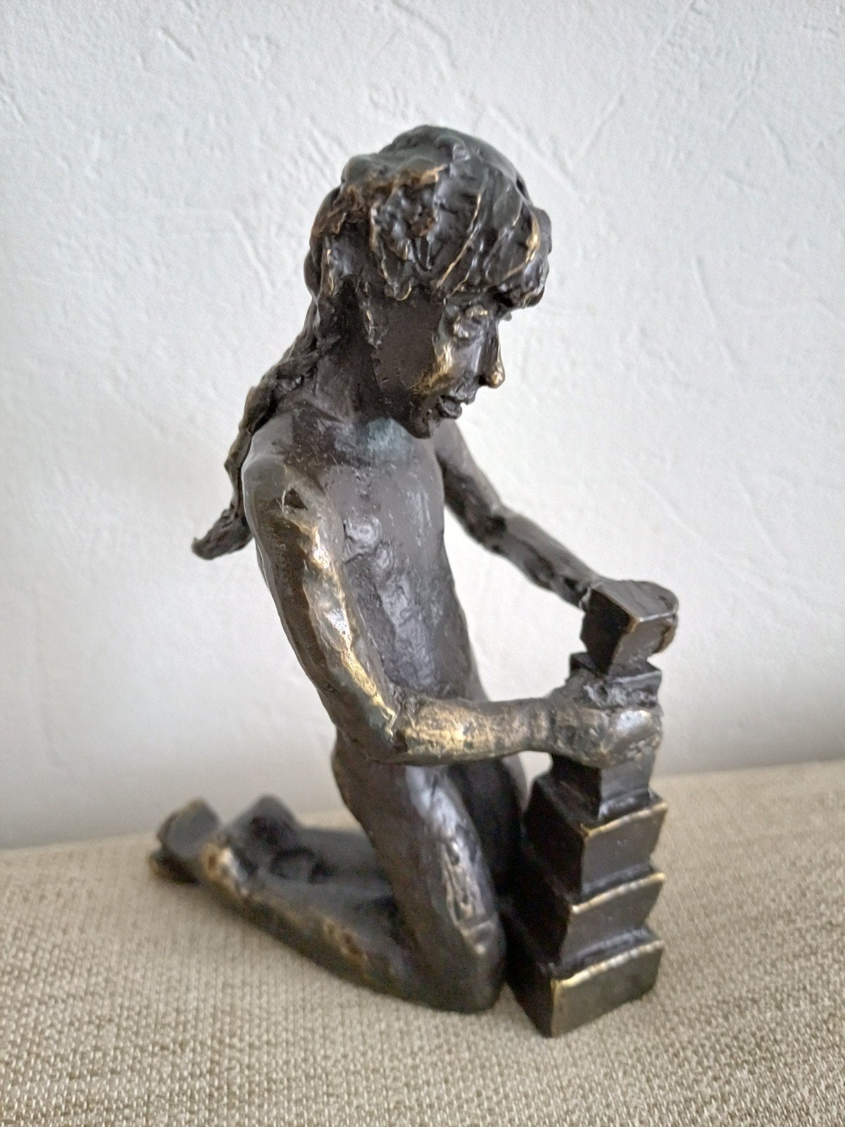 Astrid Veldhuyzen - Bronzen beeldje, Overige onderwerpen, Minder dan 20 cm, Ophalen of Verzenden, Brons