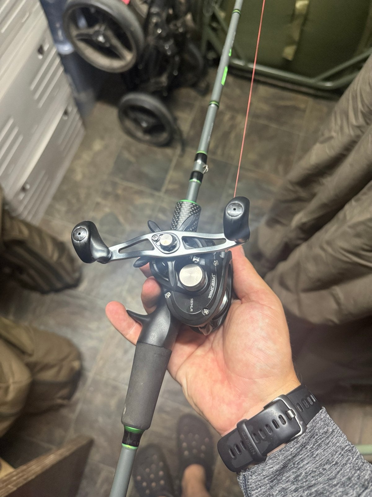 Sportex Baitcaster Hengel met Lew's Speed Spool Reel, Ophalen, Zo goed als nieuw, Werphengel
