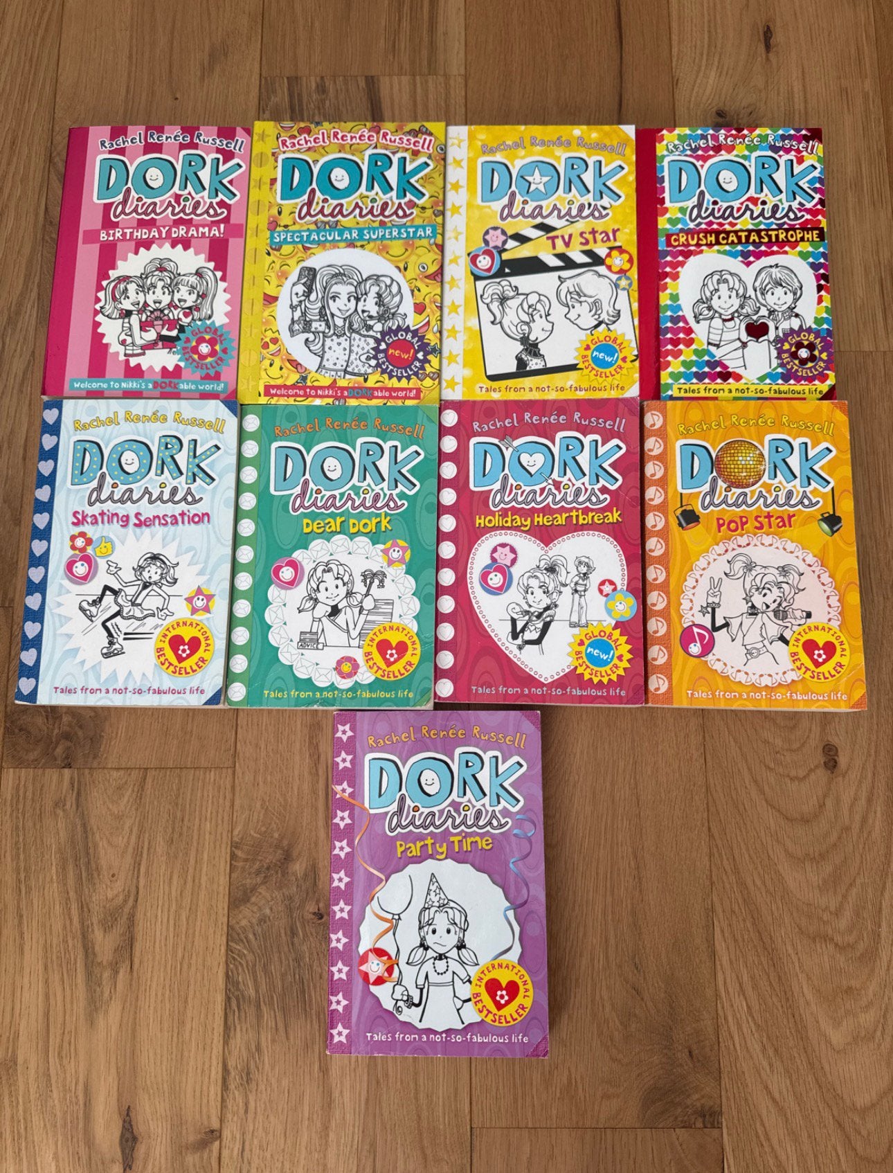 9 Dork Diaries boeken - Rachel Russell - Taal is Engels, Ophalen of Verzenden, Gelezen, Fictie