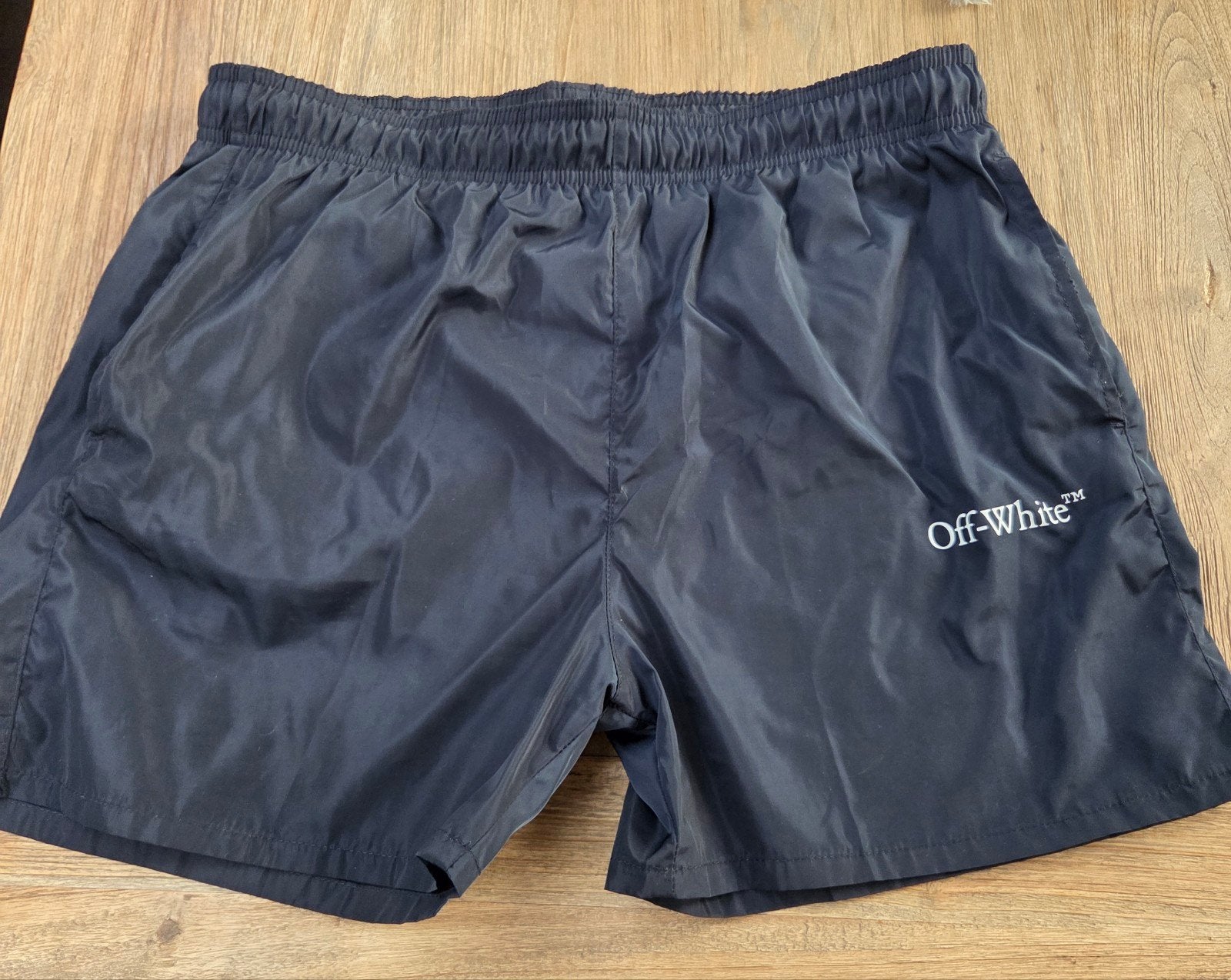 Off-White Zwemshort donker blauw Maat L, Maat 52/54 (L), Off-White, Zwart, Ophalen of Verzenden