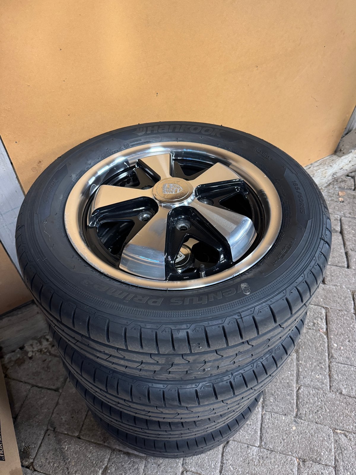 15 inch Porsche Fuchs replica velgen met nieuwe banden, Auto-onderdelen, Banden en Velgen, Ophalen, 15 inch, Banden en Velgen