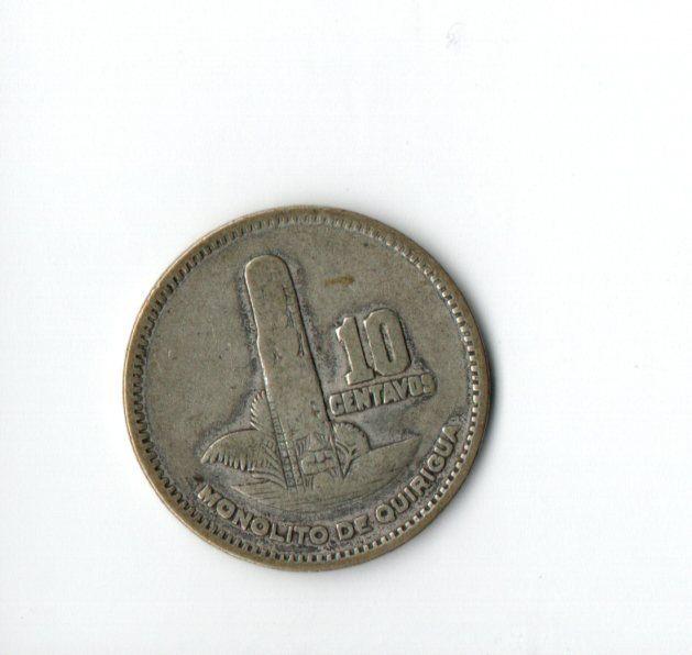 Guatamala 10 centavos 1957, Verzenden, Midden-Amerika, Losse munt, Zilver