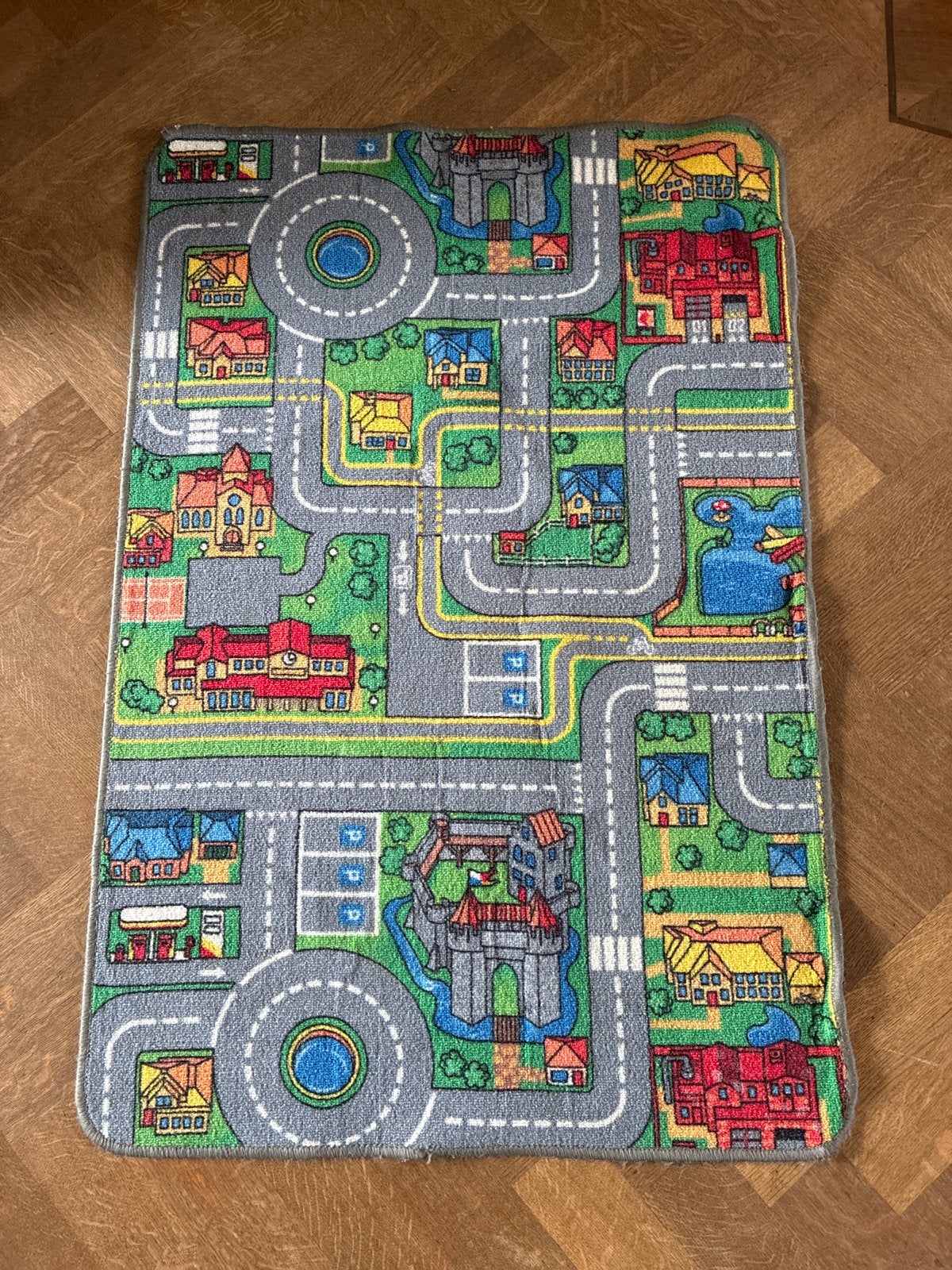 Speelmat met wegen en gebouwen - 117cm x 79cm, Ophalen of Verzenden, Gebruikt