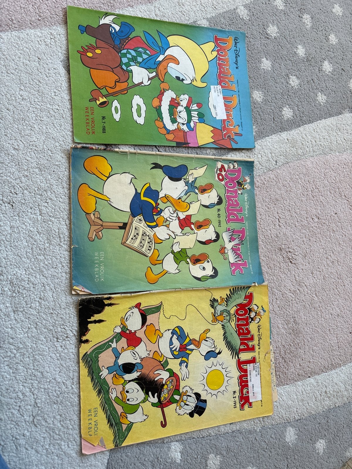 Donald Duck Weekblad - 3 Stuks (1988, 1992, 1993), Boeken, Meerdere stripboeken, Ophalen, Gelezen