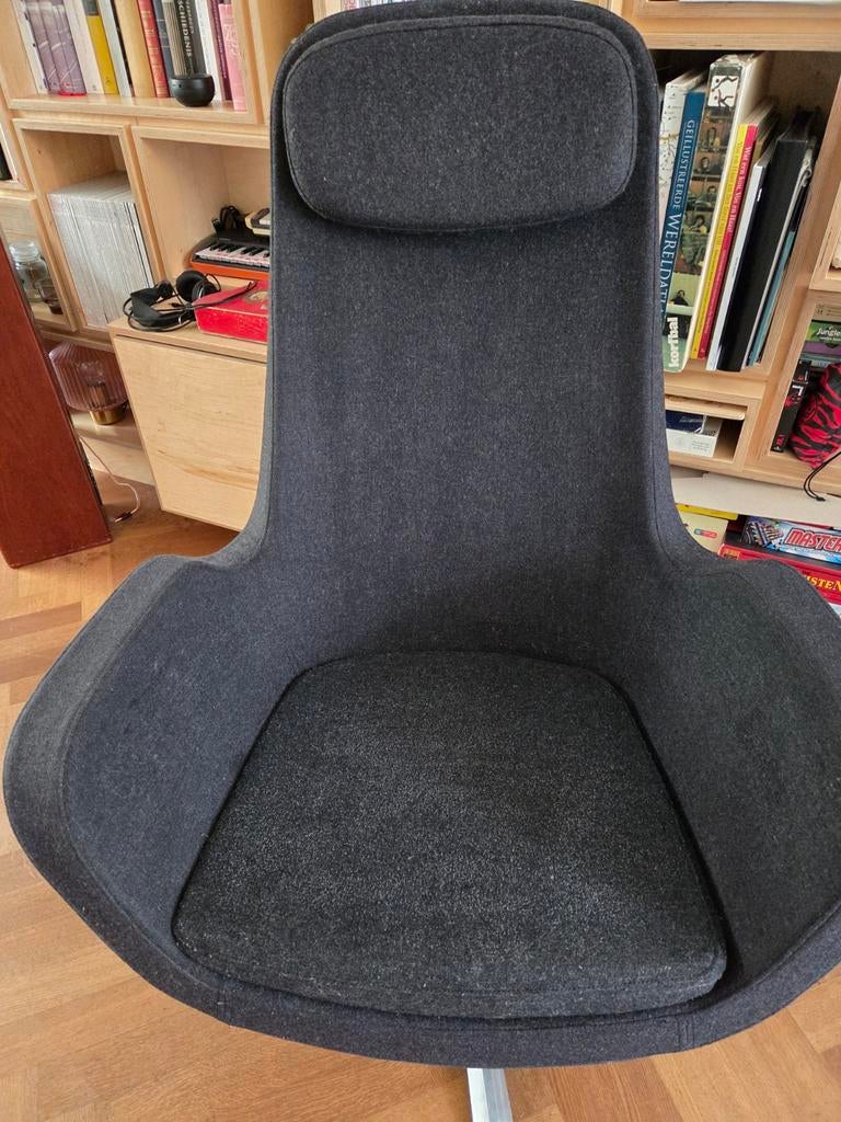 Grijze draaifeuteuil Ikea, Ophalen, 50 tot 75 cm