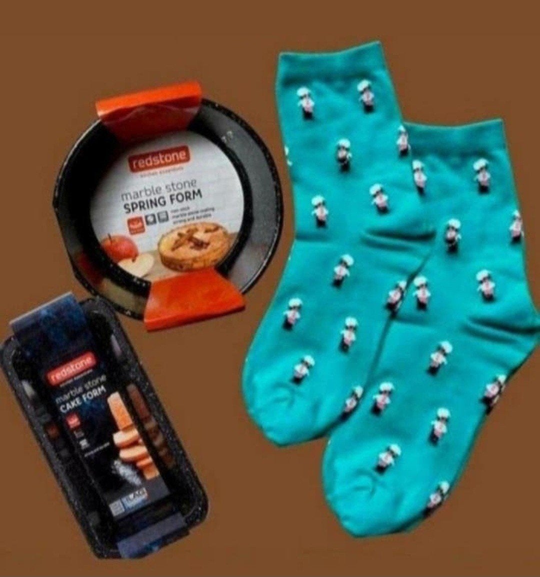 KOK SOKKEN + MINI TAART OF CAKE BAKVORM, Ophalen of Verzenden, Nieuw