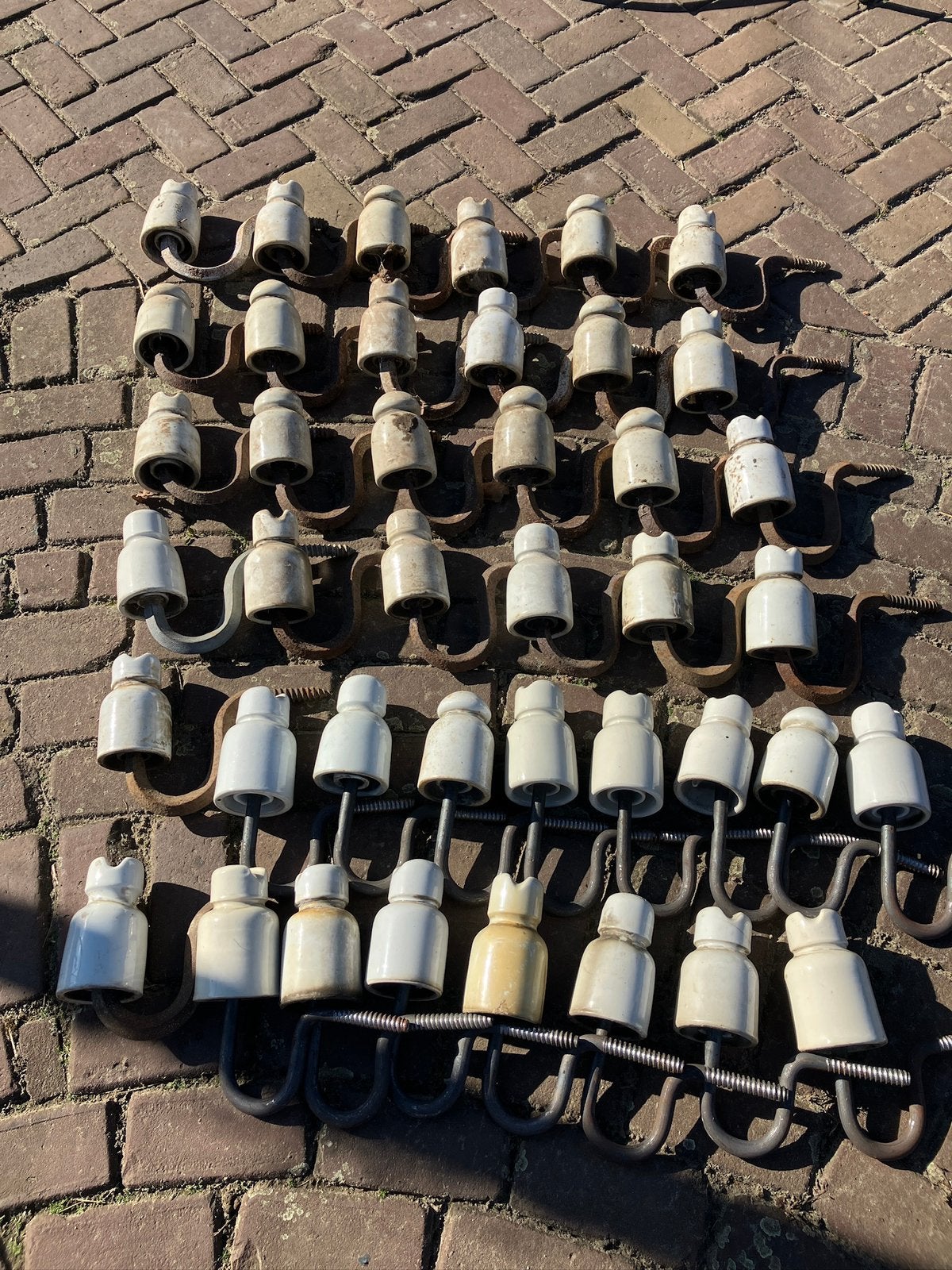 Isolatoren, porseleinen isolator, telefoonpalen, Ophalen of Verzenden, Gebruikt