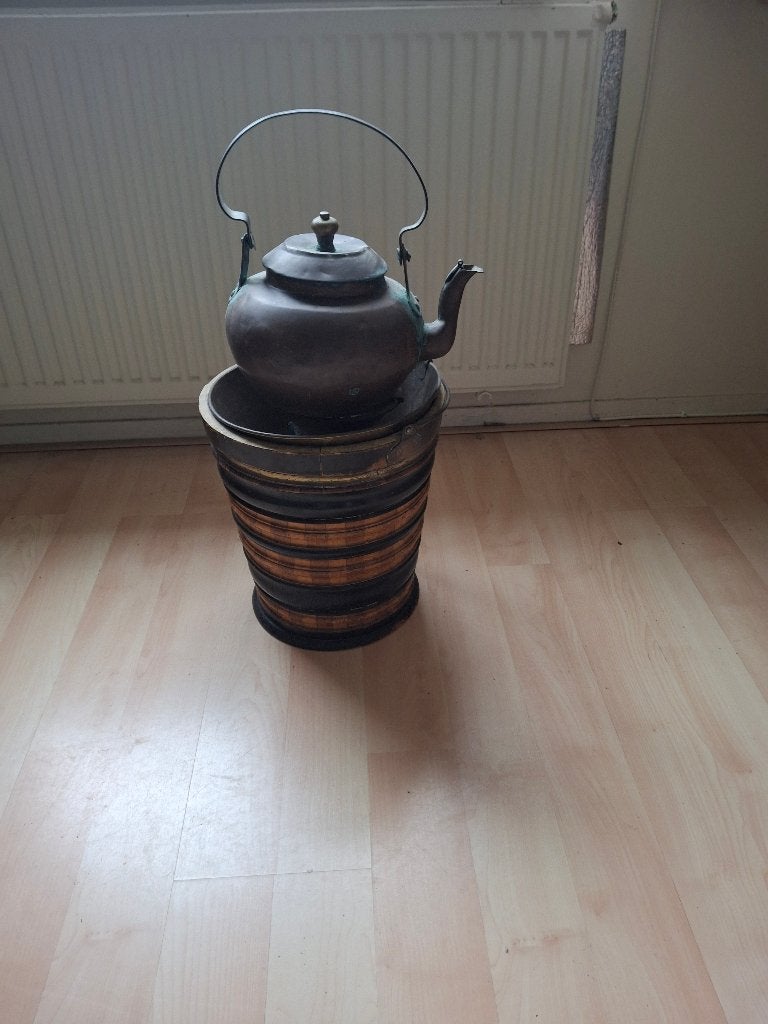 antieke houten stoof met ketel, Antiek en Kunst, Ophalen