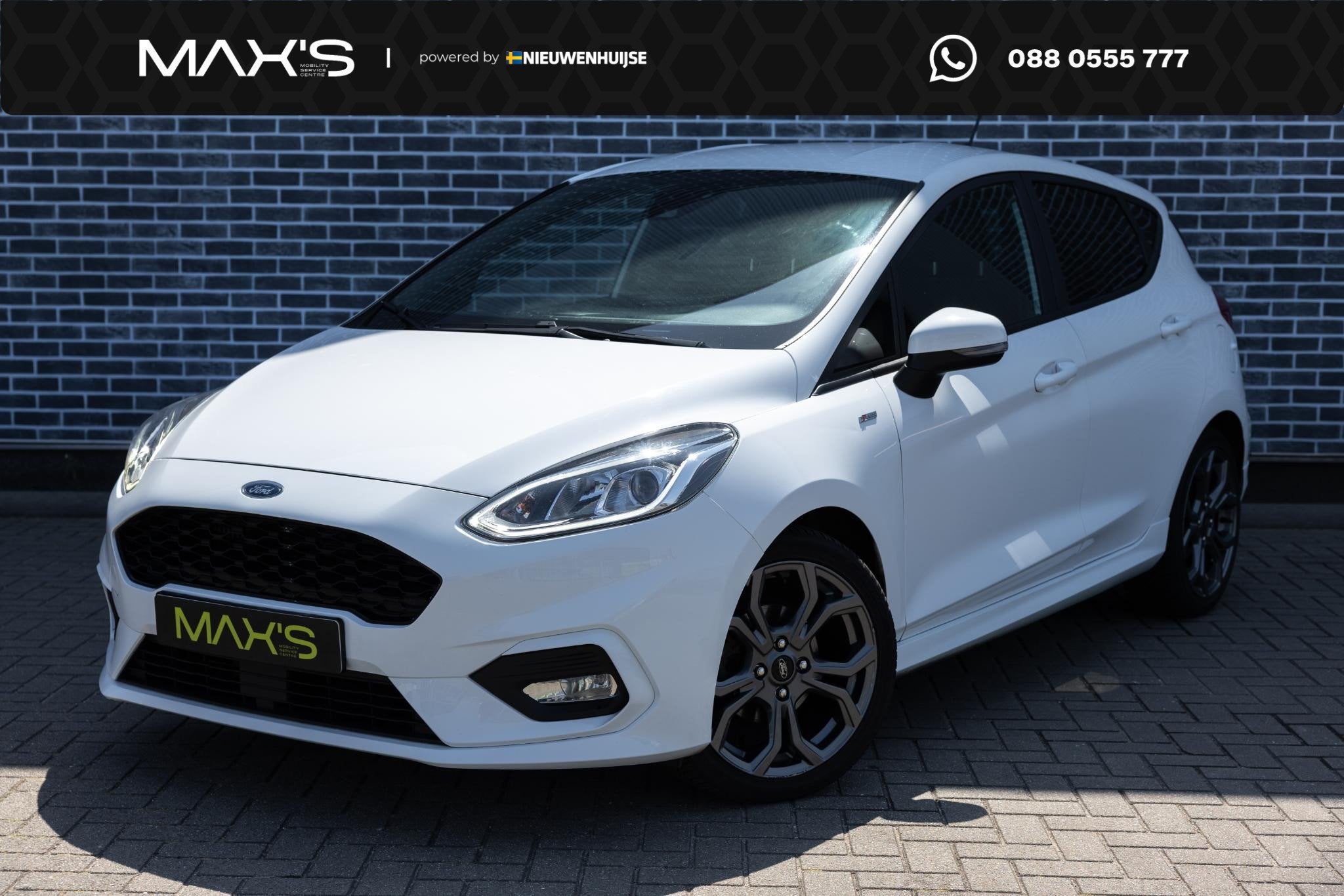 Ford Fiesta 1.0 EcoBoost 100 ST-Line | 5-Deurs | Climate Con, Gebruikt, 580 kg, 1064 kg, Origineel Nederlands