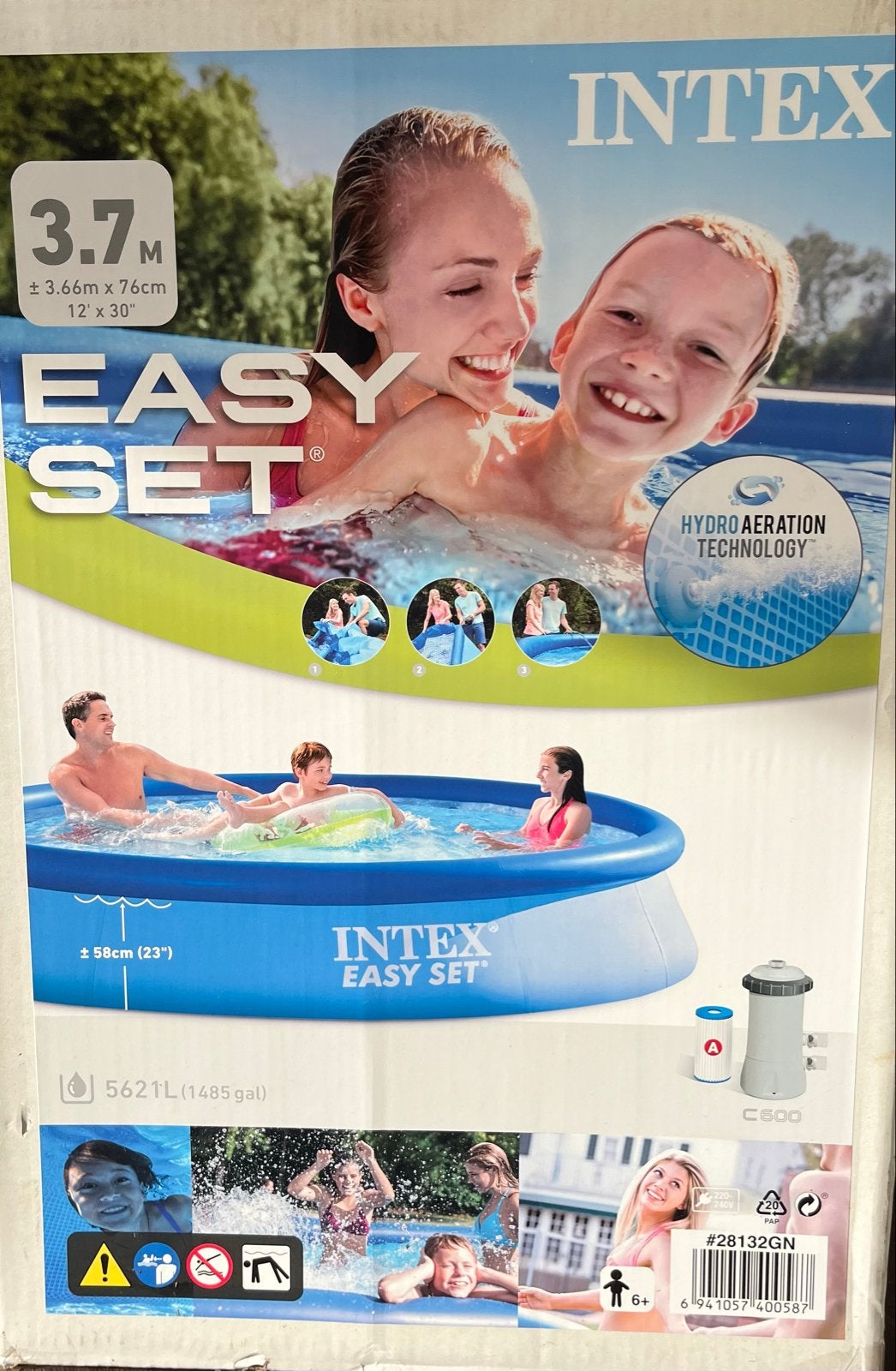 Intex Easy Set Opzetzwembad 3.66m x 76cm, Tuin en Terras, Ophalen, Minder dan 80 cm, Rond, 300 cm of meer