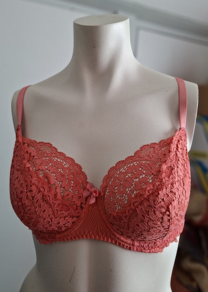 Hunkemöller BH Abrikoos Kant 85D - Zeer Goede Staat, Hunkemoller, Ophalen of Verzenden, Oranje, BH