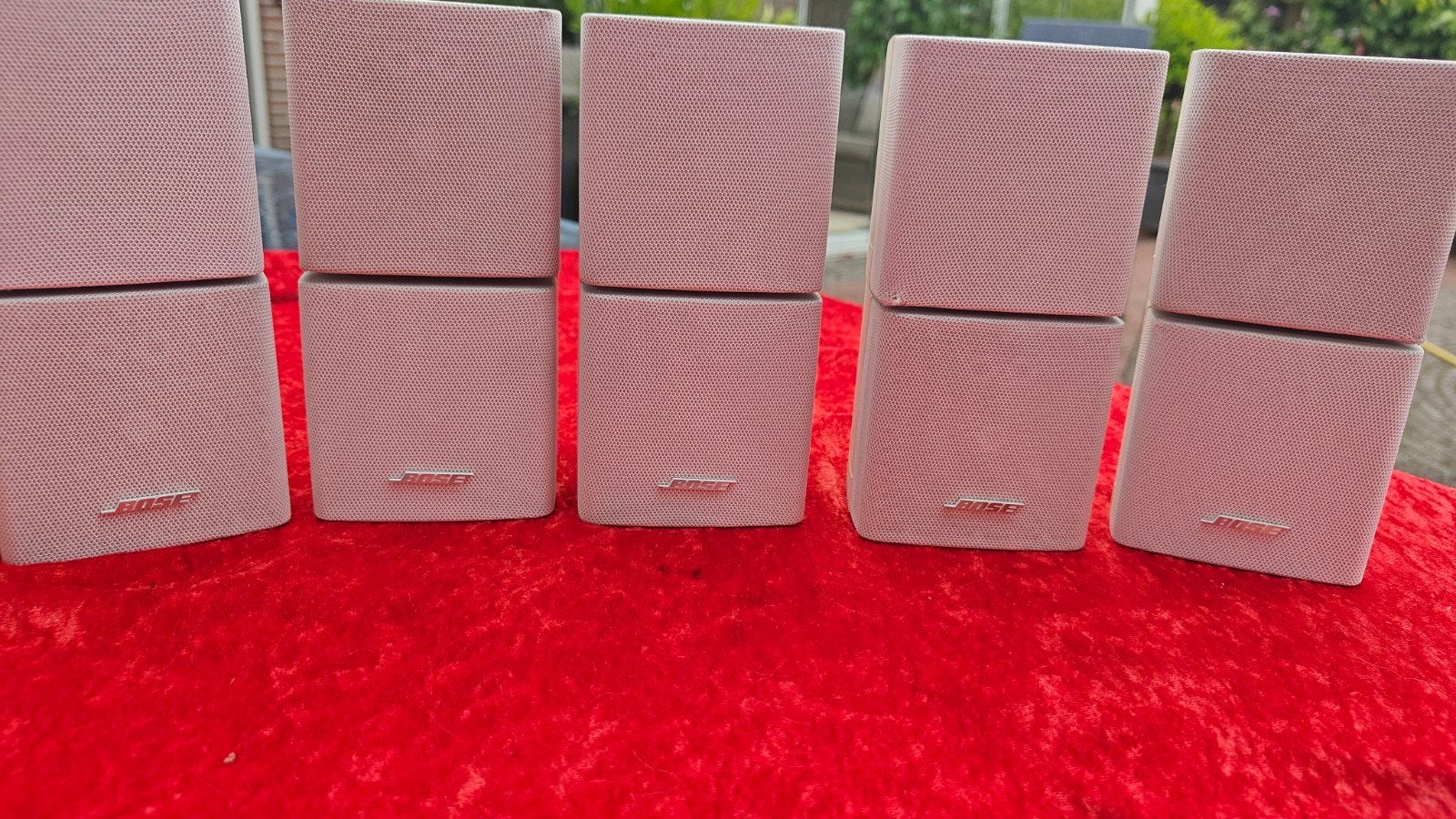 Bose Dubbele Cube luidsprekers 5x met luidsprekerkabels 5x, Overige merken, 70 watt of meer, Ophalen of Verzenden, Zo goed als nieuw
